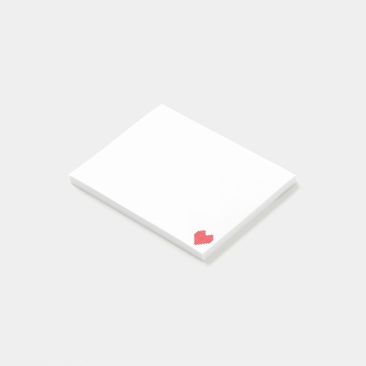 Pixel Heart Post-it Notes (Schuin)