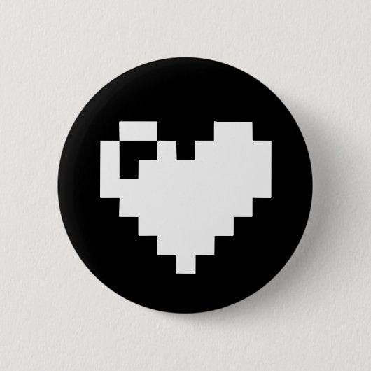 Pixel Heart Ronde Button 5,7 Cm (Voorkant)