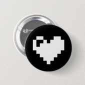 Pixel Heart Ronde Button 5,7 Cm (Voorkant /achterkant)