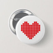 Pixel Heart Ronde Button 5,7 Cm (Voorkant /achterkant)