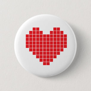 Pixel Heart Ronde Button 5,7 Cm