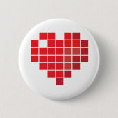 Pixel Heart Ronde Button 5,7 Cm (Voorkant)