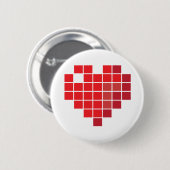 Pixel Heart Ronde Button 5,7 Cm (Voorkant /achterkant)