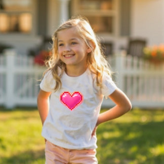 Pixel Heart Y2K Cute Peutershirt Kinder Shirts