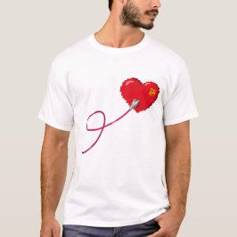 Pixel Hearts aangesloten Matching paar outfit link T-shirt