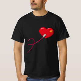 Pixel Hearts aangesloten Matching paar outfit link T-shirt