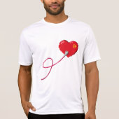 Pixel Hearts aangesloten Matching paar outfit link T-shirt (Voorkant)