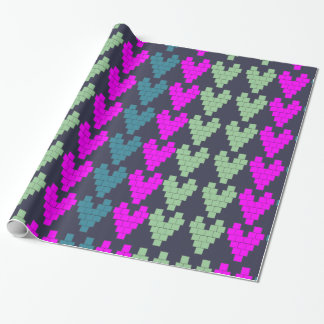 Pixel Hearts Cadeaupapier