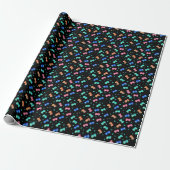 Pixel Hearts & Controllers Wrapping Paper - Omkere Cadeaupapier (Uitgerold)