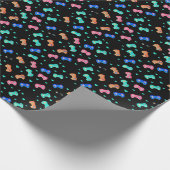 Pixel Hearts & Controllers Wrapping Paper - Omkere Cadeaupapier (Hoek)