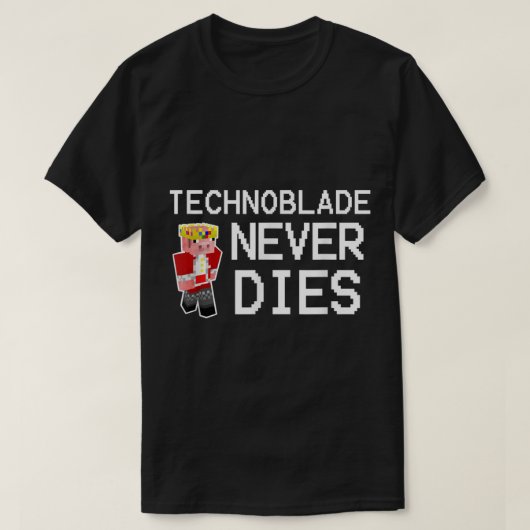 Pixel Held Never Sterft Design T-shirt (Design voorkant)