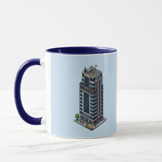 Pixel Hotel Tower Navy Blue Combo Mok (Links)
