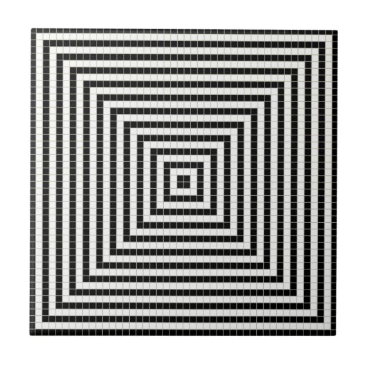 Pixel Illusion Pattern Tegeltje (Voorkant)