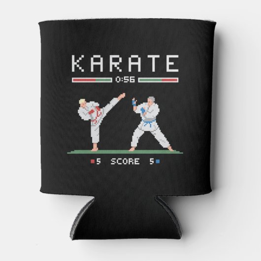 Pixel Karate Game Blikjeskoeler (Voorkant)