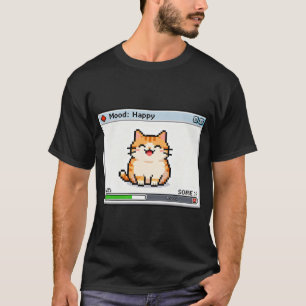 Pixel Kat Voelt Zich Goed – Gelukkige Retro Game S T-shirt