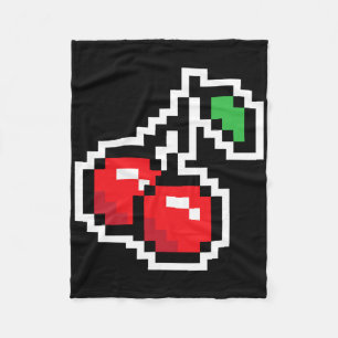 Pixel Kersen 80s Videospel Halloween Kostuum Ea Fleece Deken