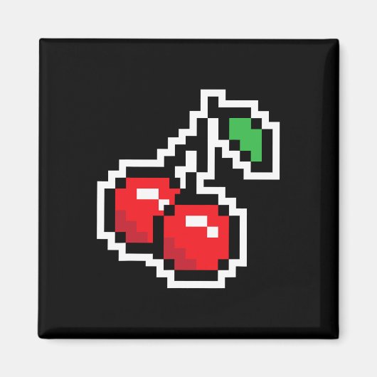 Pixel Kersen 80s Videospel Halloween Kostuum Ea Magneet (Voorkant)
