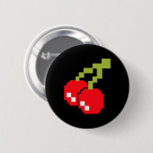 Pixel Kersen 80s Videospel Kostuum Easy Groep H Ronde Button 5,7 Cm (Voorkant /achterkant)