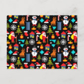 Pixel Kerstmis Briefkaart (Voorkant)