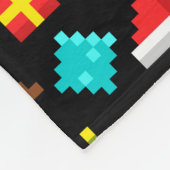Pixel Kerstmis Fleece Deken (Hoek)