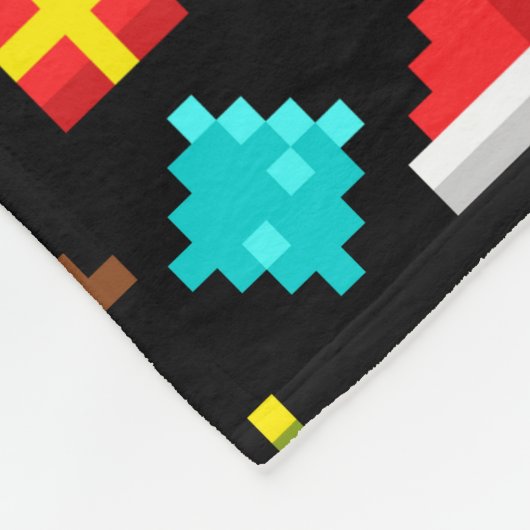 Pixel Kerstmis Fleece Deken (Hoek)