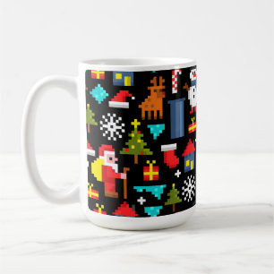 Pixel Kerstmis Koffiemok