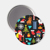 Pixel Kerstmis Magneet (Voorkant / Achterkant)