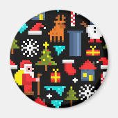 Pixel Kerstmis Magneet (Voorkant)