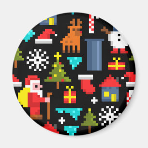 Pixel Kerstmis Magneet