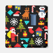 Pixel Kerstmis Magneet (Voorkant)
