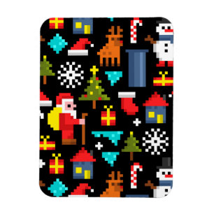 Pixel Kerstmis Magneet