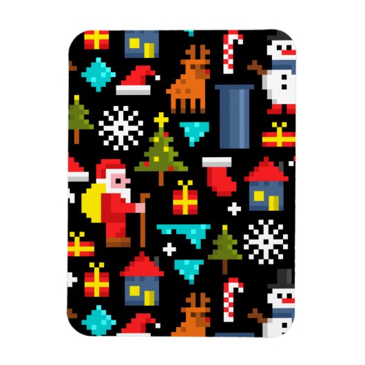 Pixel Kerstmis Magneet (Verticaal)