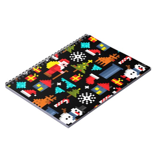 Pixel Kerstmis Notitieboek (Linkerzijde)