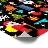 Pixel Kerstmis Poster (Hoek)