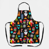 Pixel Kerstmis Schort (Voorkant)