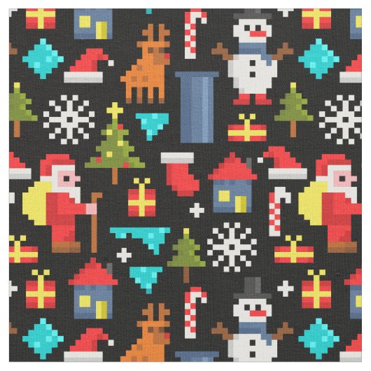 Pixel Kerstmis Stof (Close Up)