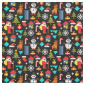 Pixel Kerstmis Stof (Swatch)