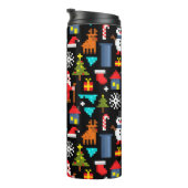 Pixel Kerstmis Thermosbeker (Geroteerd rechts)