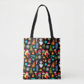Pixel Kerstmis Tote Bag (Voorkant)