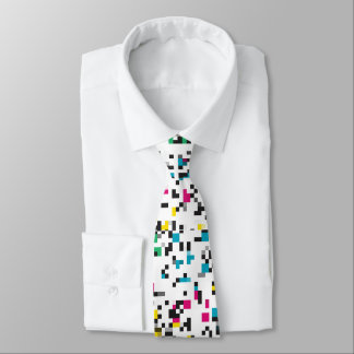 Pixel kleur blokken Glitch Necksjaal Stropdas