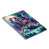 Pixel kleurrijk kasteel notitieboek (Rechterzijde)