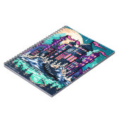 Pixel kleurrijk kasteel notitieboek (Linkerzijde)