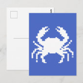 pixel krab ontwerp briefkaart (Voorkant / Achterkant)