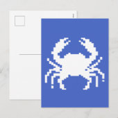 pixel krab ontwerp feestdagenkaart (Voorkant / Achterkant)