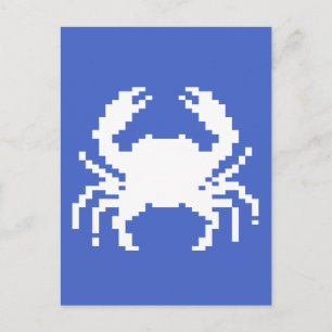pixel krab ontwerp feestdagenkaart