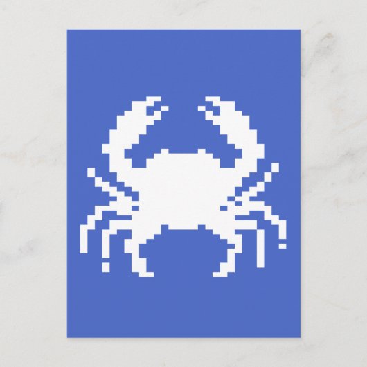 pixel krab ontwerp feestdagenkaart (Voorkant)