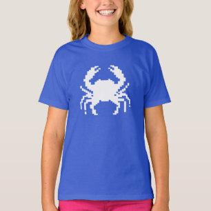 pixel krab ontwerp t-shirt