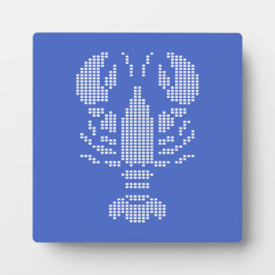 Pixel Kreeft Embleem Mozaïek Fotoplaat