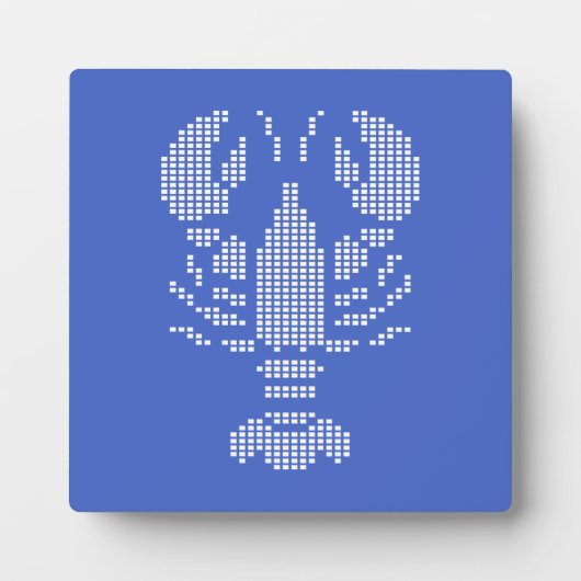 Pixel Kreeft Embleem Mozaïek Fotoplaat (Voorkant)