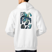 Pixel kunst en monster hoodie (Achterkant)